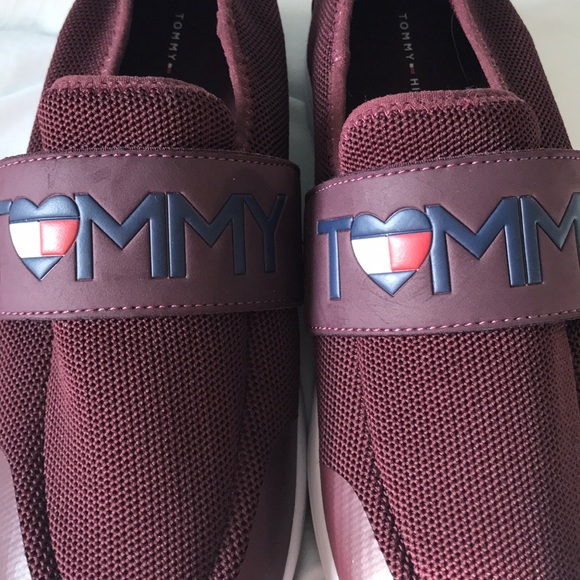 Tommy Hilfiger Maroon Slip-On Sneakers - Picture 5 of 6